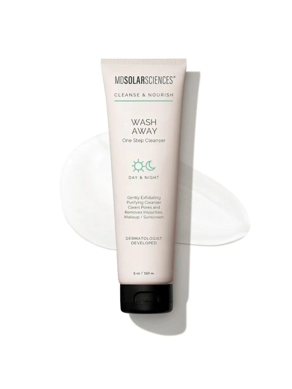 MDSolarSciences Wash Away One Step Cleanser, Gentle Foaming Oil Cleanser 5 oz